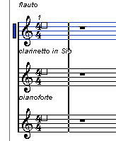 verticale che si sposterà durante la riproduzione musicale.