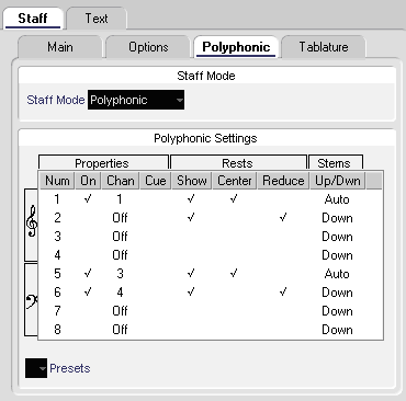 Lo Score Editor Come al solito, con Apply si confermano le modifiche in