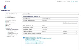 Area clienti Nell Area clienti di Swisscom eseguire le impostazioni per Swisscom TV comodamente dal proprio computer.