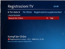 Selezionare dunque le singole lettere con i tasti cursore e confermare con il tasto OK. L elenco dei risultati viene aggiornato costantemente.