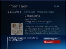 4 Apparirà una schermata informativa, che indica il prezzo del film e la durata del noleggio. È possibile inoltre vedere un anteprima del film.