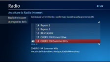 Ascoltare la radio Con suo TV-Box Swisscom riceve stazioni radio svizzere ed internazionali nonché innumerevoli stazioni radio su Internet da tutto il mondo.