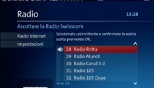 Quando una stazione è disponibile due volte, conviene ascoltare la variante disponibile da Swisscom Radio.