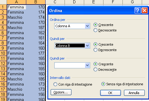 EXCEL 2003 Ora lavoriamo sul file esercizioquestionarioprovacensimento.