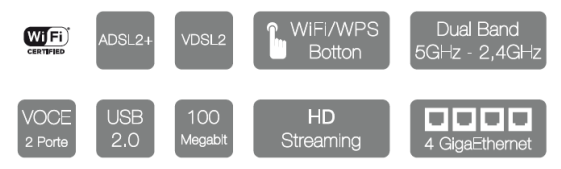 NOVITÀ MODEM FIBRA TOP Fibra Top in vendita con l abbonamento Fastweb su tutti i canali a 5 al mese per 24 mesi: Design innovativo: È un esclusivo oggetto di arredo progettato