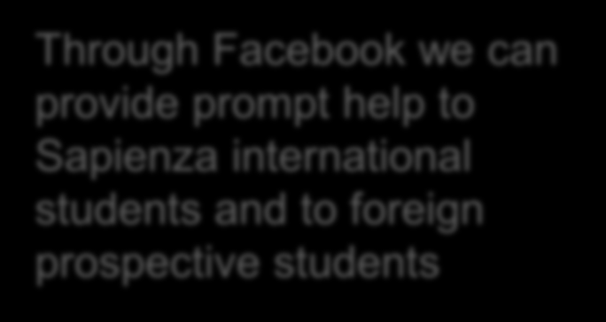 to Sapienza international students