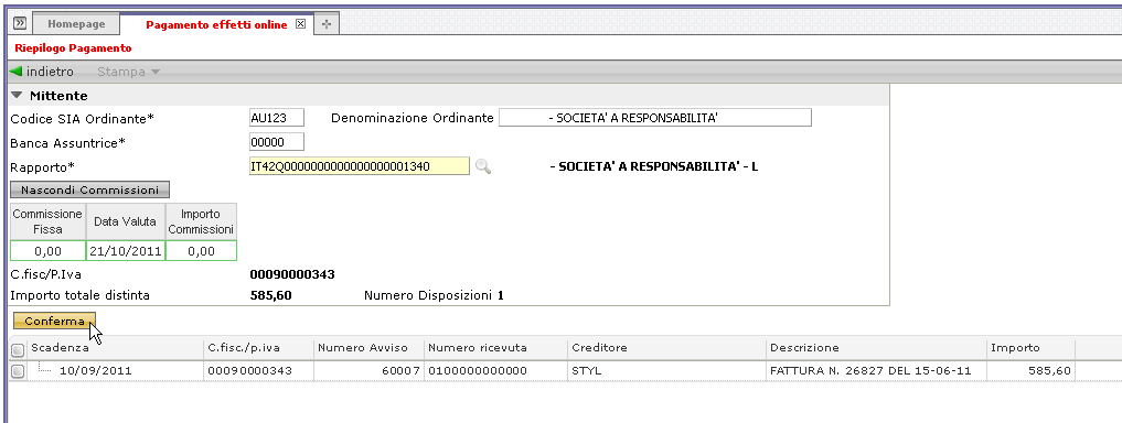 10.10. PAGAMENTO MAV ON-LINE 10.10.1 Descrizione processo di pagamento on-line Descrizione: Tale pagina