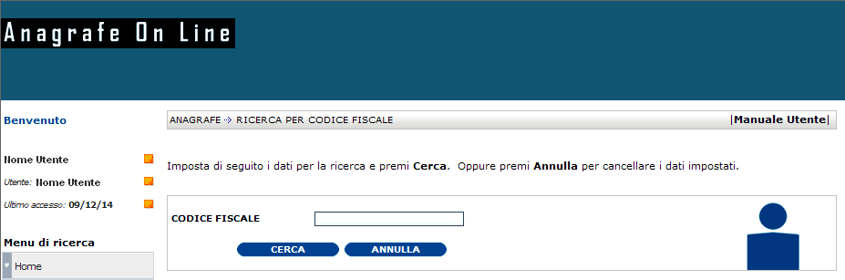 Possibili figli: Analogamente alla metodica precedente, saranno ottenibili informazioni sui diretti discendenti del soggetto. Vedesi immagine al punto 5.2.7. 4.