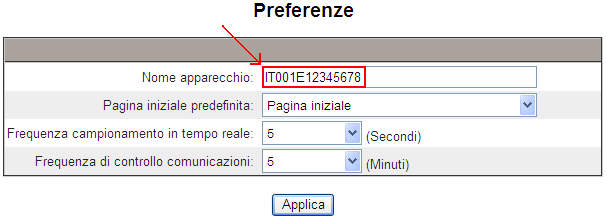 3.5. Attivazione della funzionalità di esportazione dati in inglese Per assicurare l invio dei dati energetici a REM nel formato corretto è necessario settare l attivazione della funzionalità di