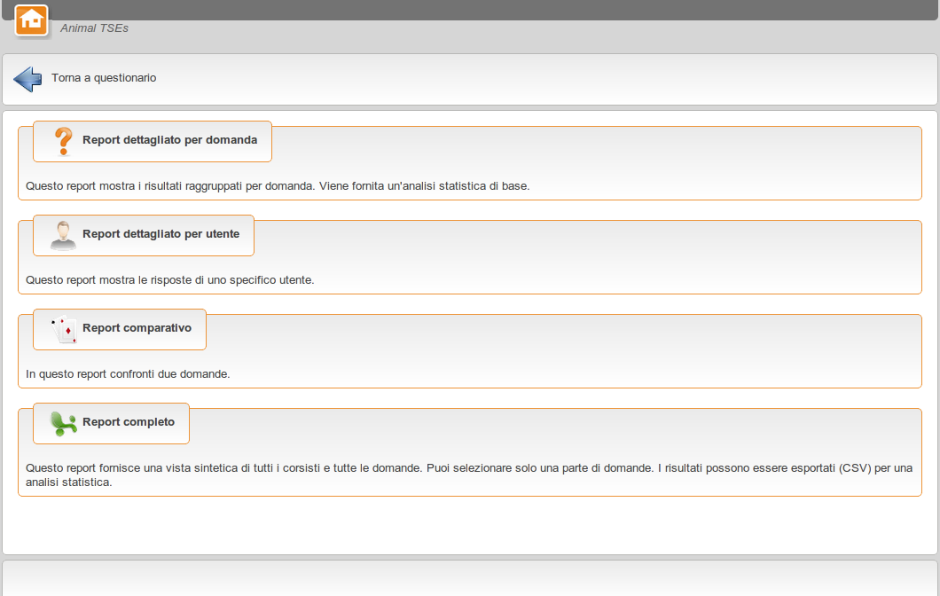 Fig 7: Creazione Questionario, pubblicazione -