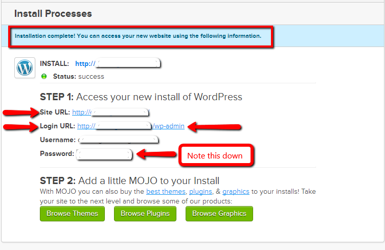Servono solo pochi secondi per installare Wordpress. Potresti vedere questo messaggio di errore: In questo caso seleziona la casella e continua.