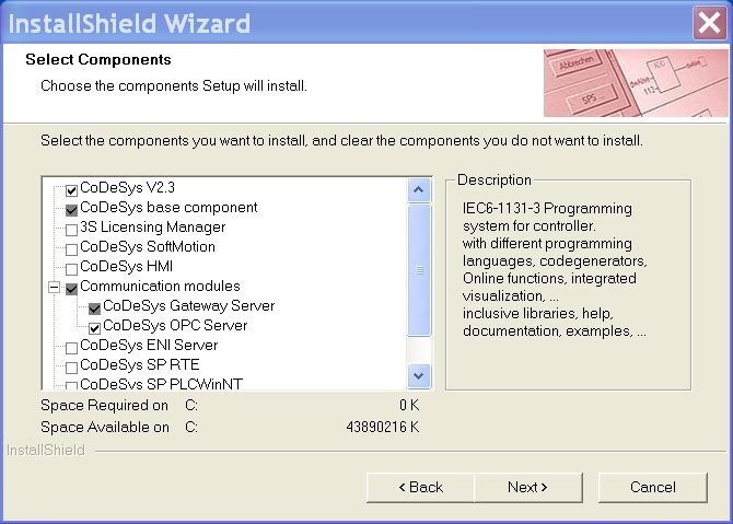 1.1. Installazione di CoDeSys Per installare il tool CoDeSys eseguire il programma di setup CoDeSys_v23xxx.exe (xxx attuale versione) del pacchetto di installazione.