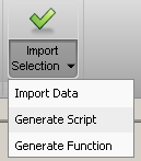 Import Wizard Il pulsante Import Selection conferma l importazione e crea le variabili nel workspace (impostazione predefinita) 18 È possibile anche