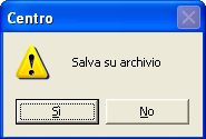 4.5 SALVATAGGIO DELLA CONFIGURAZIONE UTENTE E' possibile salvare la programmazione per l'utente sia nell'archivio su Hard disk che su dischetto.