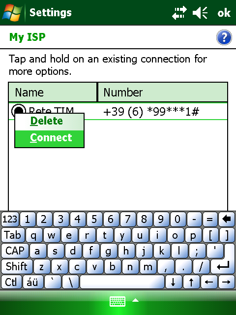 Come connettersi ad internet col modem interno (connessione esistente) La connessione ad Internet può essere avviata dall interno del software Mercurio oppure prima di lanciare il software.