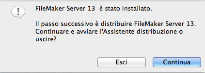 Capitolo 3 Distribuzione di FileMaker Server su più macchine 33 14. Al termine dell'installazione del software, avviare l'assistente installazione.