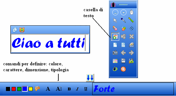 caratteri standard. Attenzione: questa opzione non è attiva nei software installati su computer non collegati ad una LIM. Ciò vale anche per l opzione figure geometriche a mano libera.