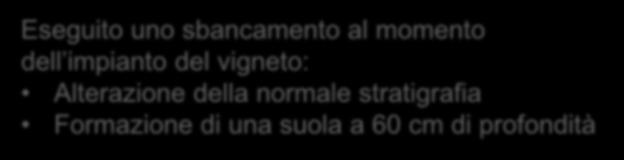 impianto del vigneto: Alterazione della normale