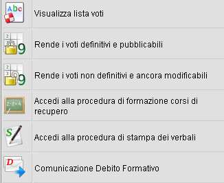 Pulsanti Riporta esito e media nella scheda annuale (solo per