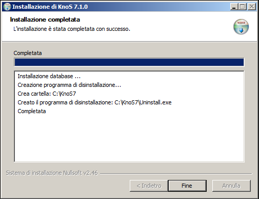 5) premere avanti per eseguire l installazione L installazione di KnoS integrato con Metodo Evolus o Gamma Enterprise prevede il ripristino del database