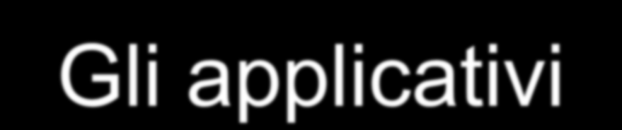 Gli applicativi Telnet Collegamento in emulazione terminale (a caratteri) FTP File Transfer Protocol trasferimento file con conversione di codifica automatica tra computer diversi (ASCII-EBCDIC) SMTP