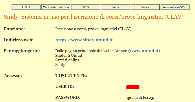 Servizi dedicati - Sindy Sindy Applicativo gestito dal CLAV (Centro