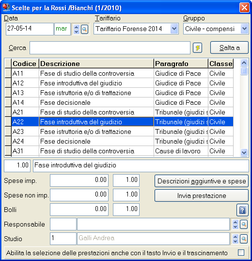 Descrizioni alternative illimitate per ogni prestazione del tariffario pronte all uso o modificabili.