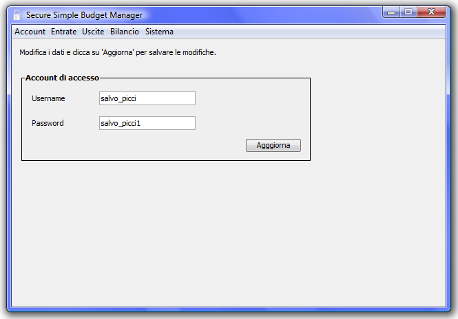 Screenshot dell applicazione Form per la