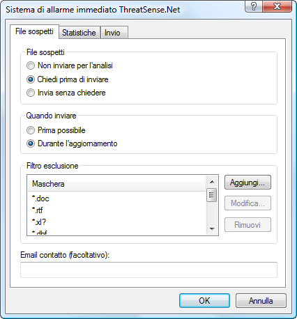 Fare clic su Configurazione avanzata per inserire opzioni di configurazione aggiuntive in Avvisi e notifiche, tra cui Visualizza solo le notifiche che richiedono l'interazione dell'utente.