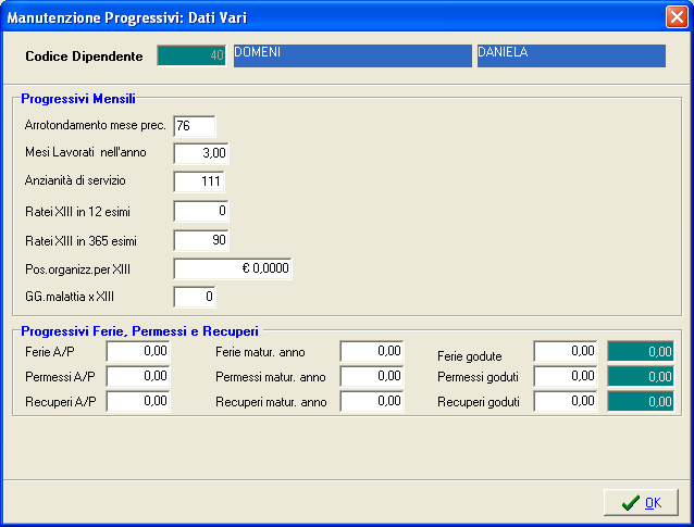 Stampe Supporto Compilazione : Tabella 2 7 8 9 (1 di 1) Queste funzioni sono eventualmente da utilizzare solo da quegli Enti che non hanno ancora avviato il modulo di Gestione Giuridica.