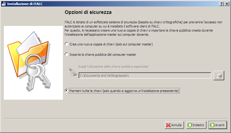 Installazione italc su Windows (3) Questo è l'unico punto in cui si deve fare attenzione.