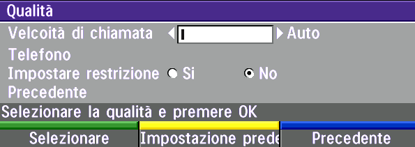 Sistema di videoconferenza TANDBERG Uso generale Selezione/impostazione del numero predefinito di canali Se non è selezionata alcuna preferenza specifica, verrà utilizzata l impostazione predefinita