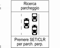 146 Guida e funzionamento 10 metri per spazi di parcheggio paralleli o entro 6 metri per spazi di parcheggio perpendicolari dopo la visualizzazione del messaggio Fermarsi.