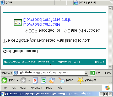 A questo punto la CA installata su Windows 2000/2003 Server dovrà rilasciare il certificato che sarà scaricabile dal tool Web Certsrv.