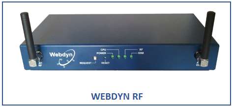 WEBDYNRF La piattaforma WEBDYNRF è il nuovo datalogger di Webdyn per il rilievo remoto dei contattori oppure per il controllo delle energie in edilizia, in modo wireless usando la tecnologia radio