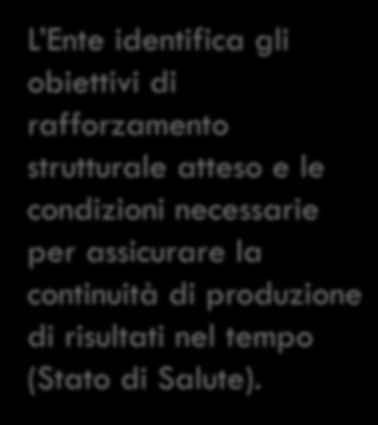 1. Attuazione della strategia 3. Stato di salute 1 2. Portafoglio dei servizi 3. Stato di salute 4. Impatti 5.