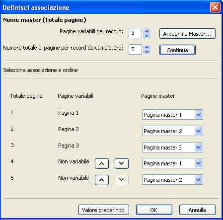 ADDENDUM AL MANUALE STAMPA DATI VARIABILI 80 FreeForm ottimizzato FreeForm ottimizzato consente di associare file master e file variabili in base a un ordine definito dall utente, senza dover