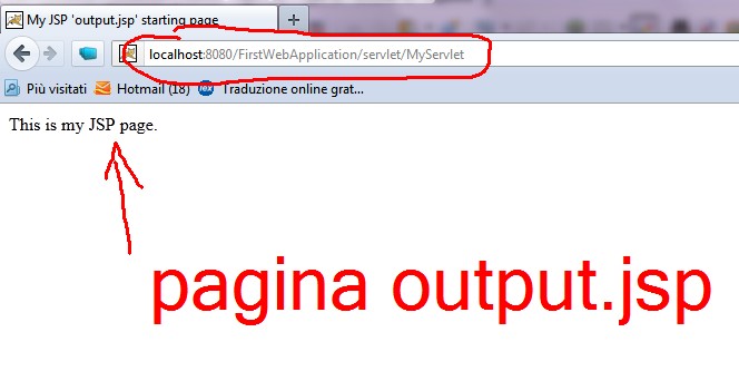 il RequestDispatcher è un oggetto che si ricava dall'oggetto request e permette il forwarding verso la nostra output.jsp in sostanza la servlet viene SOSTITUITA da 'output.