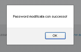 7. Se la sua password è stata modificata con successo, appare un messaggio di conferma. Ora può connettersi con i suoi nuovi dati di accesso. g.