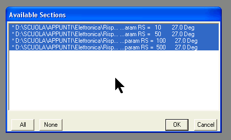 Scegliamo la voce Analisys / Setup... da menù, apparirà questa dialog box: Abilitiamo anche l'analisi parametrica e premiamo sul pulsante Parametric... per impostare i parametri di analisi.