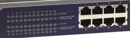 6. Se lo switch è correttamente alimentato e funziona, e solo la porta a cui è collegato il computer evidenzia i led spenti, provare a collegare il computer ad un altra porta Ethernet.