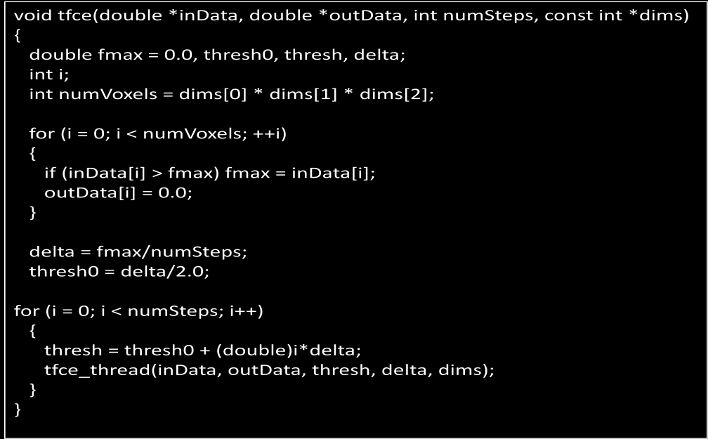 Capitolo 2. Analisi statistica di dati fmri Una possibile implementazione di questo algoritmo è mostrata in figura 2.21: Figura 2.