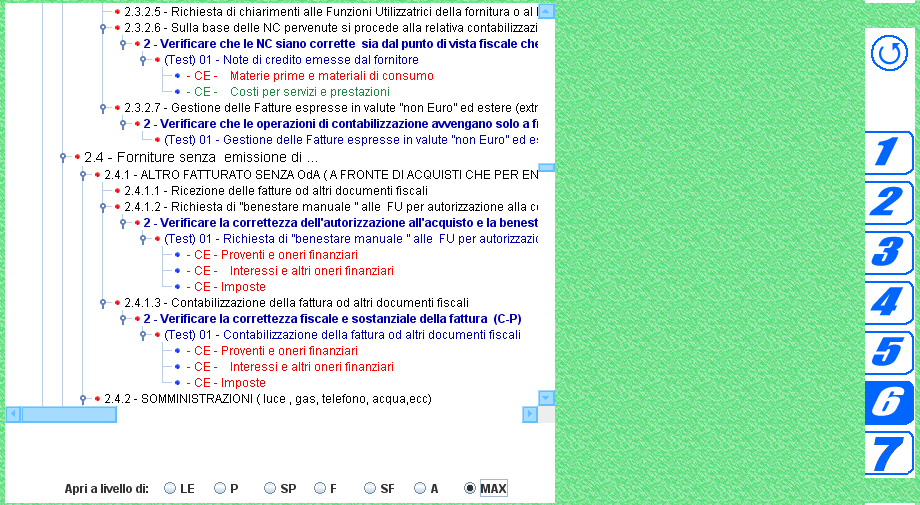 Nota: la Pagina 6 riporta la mappatura dei processi amministrativo-contabili analizzati ed i relativi controlli/test svolti lungo il loro percorso.