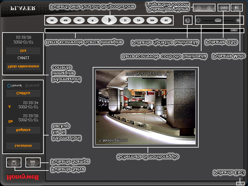 RASplus (Remote Administration System Plus) Appendice A Revisione di clip video Per rivedere i video salvati come file MiniBank o registrati utilizzando RASplus non è necessario installare alcun