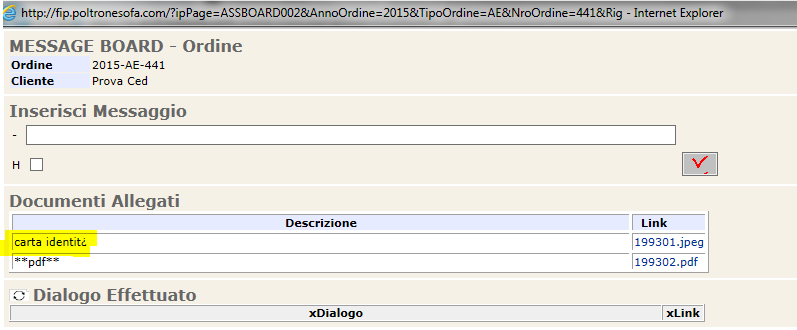 E possibile infine salvare l ordine a sistema. ATTENZIONE: una volta salvato l ordine, occorre andare a cancellare manualmente l ordine offline dalla sezione consultazione.