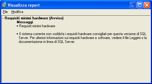 Con il bottone Report sarà possibile visualizzare o salvare il file di log relativo delle operazioni, copiarle negli appunti, o inviarle per e-mail.