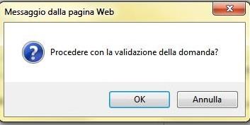 pagamento. La procedura controlla la completezza delle sezioni inserite.