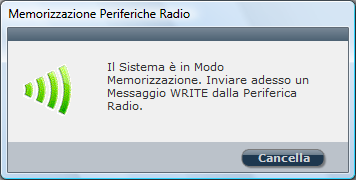 3. L unità principale conferma la trasmissione con un segnale acustico. Quando il sistema riconosce il dispositivo, la tastiera LCD mostra il numero di serie e la categoria.