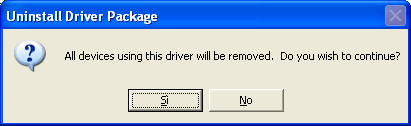 Disinstallazione del driver sotto Windows XP Dal Pannello di Controllo selezionare Installazione applicazioni Individuare