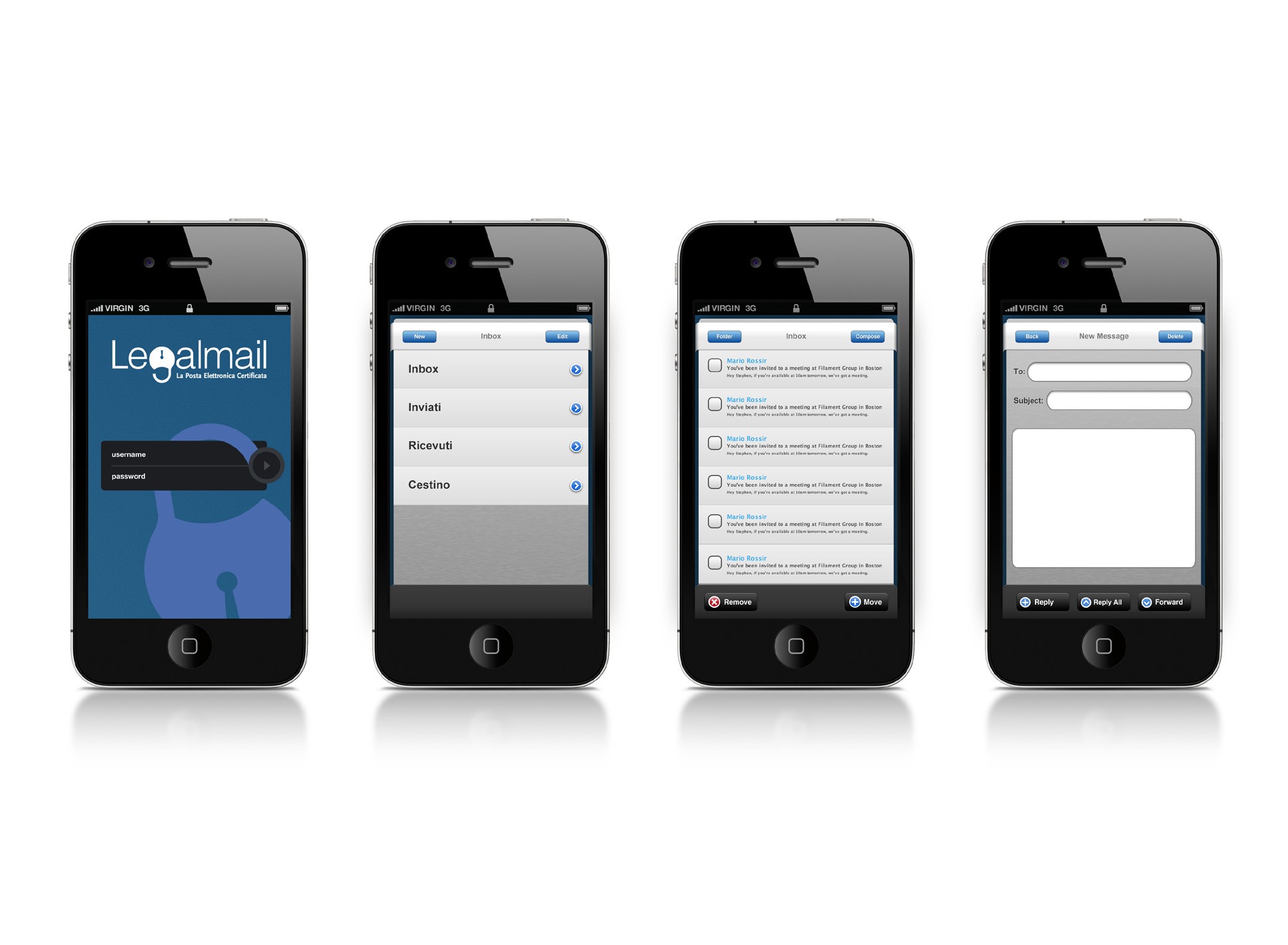 22 Novembre 2011 Legalmail mobile il servizio Webmail mobile